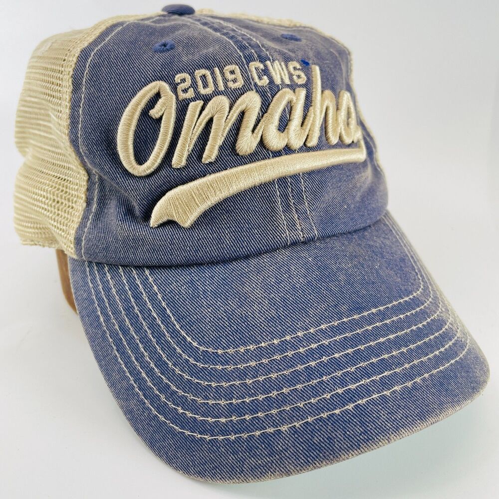 2019 College World Series Omaha Hat Cap Trucker Mesh Denim CWS Snapback NCAA